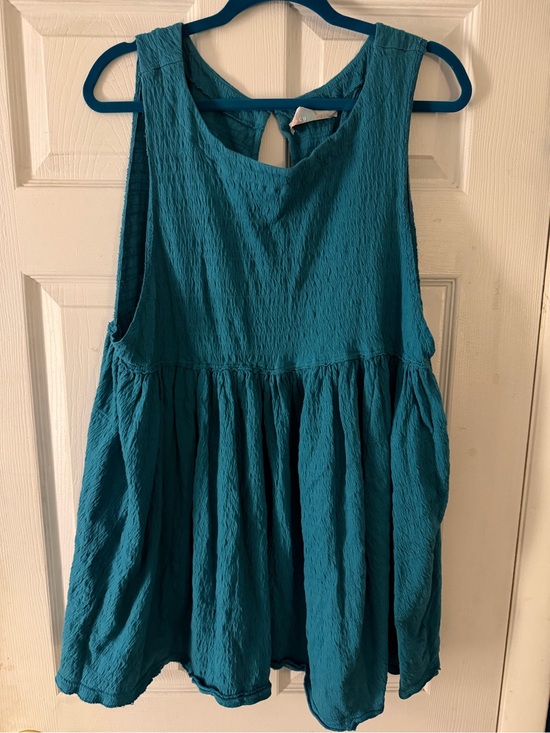 Free People Dresses & Skirts - Free People Teal Sleeveless Mini Dress